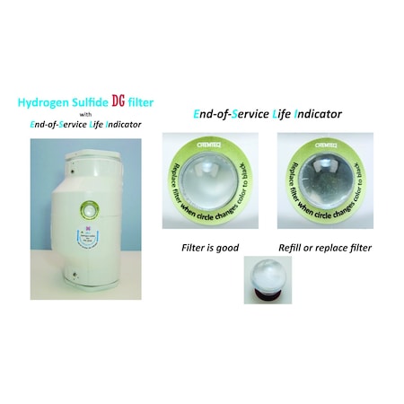 Chemteq Hydrogen Sulfide Gas DG Filter-2618 with End-of-Service Life Indicator 2618